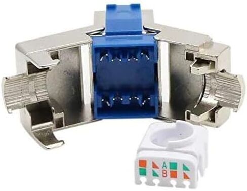 cctv_4less Cat 8 RJ45 FTP Termination Tool Free Keystone Metal Jack 22AWG-24AWG for 2000Mhz 40G S/FTP Shielded LAN (1 Pack) in Kuwait