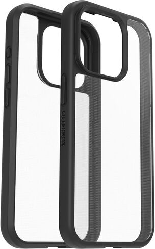 حافظة OtterBox iPhone 15 Pro (فقط) من سلسلة Prefix - أسود كريستالي، رفيعة للغاية، مناسبة للجيب، حواف مرتفعة تحمي الكاميرا والشاشة، متوافقة مع الشحن اللاسلكي in Saudi Arabia