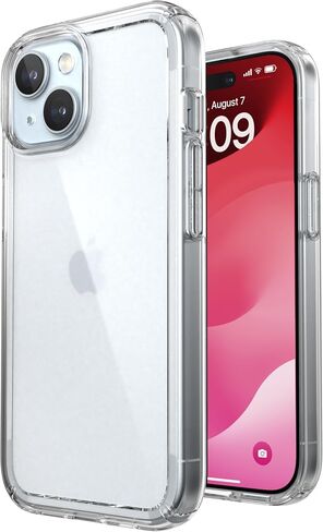 حافظة Speck Clear iPhone 15 - نحيفة، حماية من السقوط - لهاتف iPhone 15، iPhone 14 وiPhone 13 - مقاومة للخدش، مضادة للأصفر، حافظة هاتف 6.1 بوصة - GemShell Clear in Saudi Arabia