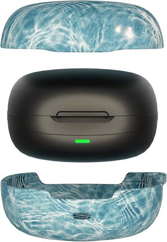 Raycon Protective Case for Raycon Fitness Earbuds - Built for Extra Protection, Wireless Charging Compatible, Lightweight, Earbud Accessories, Expressive Designs (Blue Water) in Kuwait