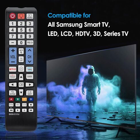 (BN59-01315J) Universal Remote Control with Backlit for Samsung TV Remote Control Replacement All Samsung LCD LED HDTV 3D Smart TVs Models in Kuwait