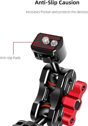 CofunKool Aluminum Magic arm with 1/4"-20 Screws Retractable Pins, 360 Degree Rotation, Articulating Magic Arm Double Ball Head Adapter for Monitor, Camera, and Lights, Max Load of 12 Ibs in Kuwait