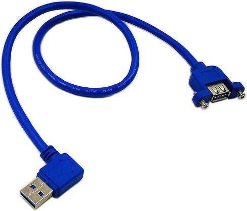 CGTime CGTime 20" لوحة Mount USB 3.0 A أنثى إلى اليمين كابل تمديد ذكر USB A مع مسامير (أزرق) in Saudi Arabia