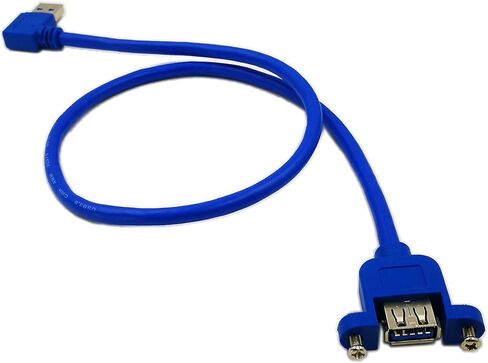 CGTime CGTime 20" لوحة Mount USB 3.0 A أنثى إلى اليمين كابل تمديد ذكر USB A مع مسامير (أزرق) in Saudi Arabia