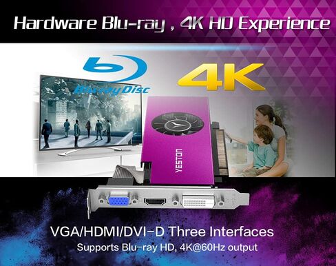 بطاقات رسومات للالعاب AMD راديون RX550 من يستون، 4G/128bit/GDDR5 6000MHz VGA + HD + DVI-D وحدة معالجة رسومات جرافيكية منخفضة، بطاقة فيديو لسطح المكتب in Kuwait