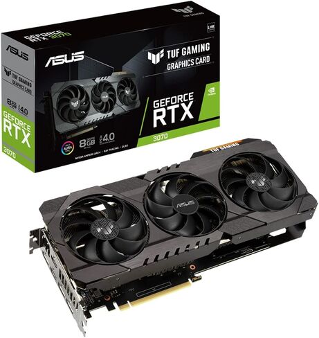 اسس بطاقة رسومات للالعاب نفيديا جيفورس ار تي اكس 3070 O8G V2 من تاف (في جي ايه)، 8GB Gddr6، 256 بت، سرعة ذاكرة 14 جيجابايت في الثانية، 1815 ميجاهرتز in Saudi Arabia