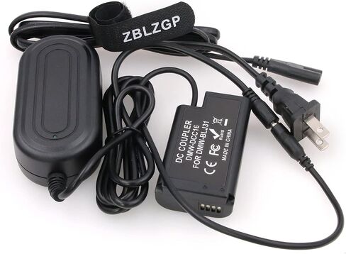 محول تيار متردد ZBLZGP DMW-AC8 بالإضافة إلى بطارية الدمية DCC16 لباناسونيك LUMIX S1 S1M S1R S1RM S1H Lumix S1 من سلسلة الكاميرات الرقمية (قابس المملكة المتحدة) in Kuwait