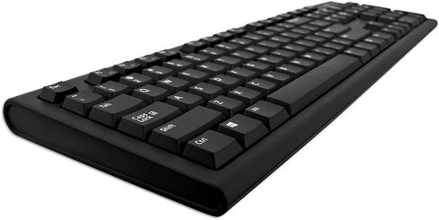 مجموعة لوحة المفاتيح والماوس V7 CKU200UK USB/PS2 بتصميم إنجليزي (المملكة المتحدة، سلكي، USB، محول PS2، مفاتيح الوسائط الساخنة)، أسود in Saudi Arabia