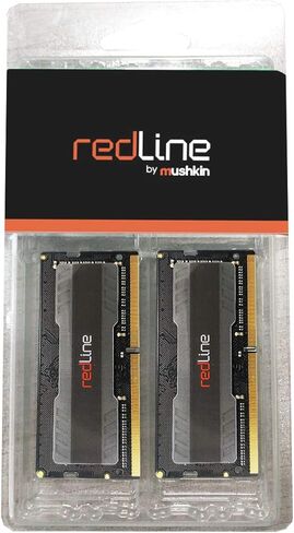 Mushkin Redline Notebook - ذاكرة الوصول العشوائي للكمبيوتر المحمول DDR4 للألعاب - 64 جيجابايت (2 × 32 جيجابايت) مجموعة ذاكرة SODIMM - 3200 ميجاهرتز (PC4-25600) CL-16 - ذاكرة الوصول العشوائي 260 دبوس 1.35 فولت - قناة مزدوجة - جهد منخفض - (MRA4S320GJJM32GX2 in Kuwait