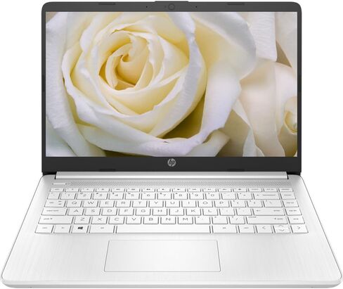 HP Newest 14in Schools and Business Laptop, Intel Quad-Core N4120 CPU, 16GB RAM, 64GB eMMC, 256GB Micro SD, 1-Y Office 365, Webcam, HDMI, WiFi, Win 11 S(White) in Saudi Arabia