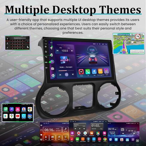[2+64G] Android Car Radio for Jeep Wrangler 2011-2014 with Apple Carplay and Android Auto - 10.1 Inch Touchscreen Car Stereo Support GPS WiFi Bluetooth FM RDS + AHD Backup Camera + Mic in Saudi Arabia