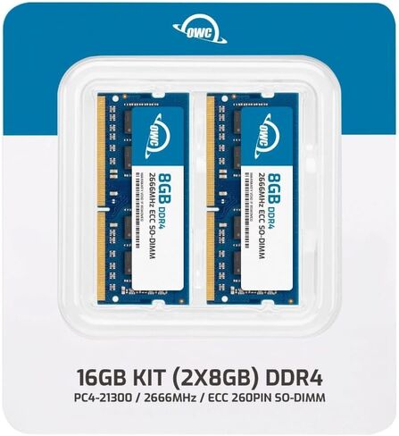 ذاكرة الوصول العشوائي OWC 32 جيجابايت (2X16 جيجابايت) DDR4 متوافقة مع Synology DiskStation DS723+ وDS923+ NAS System 2666MHz PC4-21300 CL19 ECC SODIMM 2Rx8 1.2V ترقية الذاكرة in Kuwait