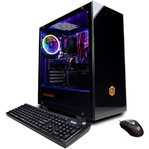 CYBERPOWERPC Gamer Master Gaming PC, AMD Ryzen 3 4100 3.8GHz, GeForce GT 1030 2GB, 8GB DDR4, 500GB PCI-E NVMe SSD, WiFi Ready & Win 11 Home (GMA888A7), White
