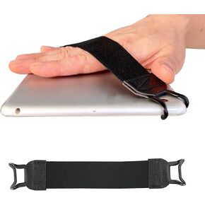 REINVENT EGO Security iPad Hand Strap Holder, Tablet Hand Strap Holder Lightweight Finger Grip Holder for eReaders-Kindle/Kobo/Voyaga/Lenovo/Sony Kindle E-Book/iPad Tablet (Black) - 2PC