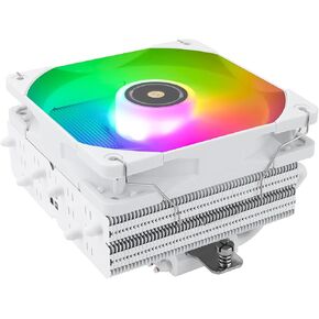 Thermalright SI-100 White ARGB CPU Air Cooler, 6×6mm Heat Pipes,120mm PWM Quiet Fan CPU Cooler with S-FDB V2.0 Bearing, AGHP 3.0 Technology, for AMD AM4 AM5/Intel 1150/1151/1200/1700/2066, PC Cooler in Saudi Arabia