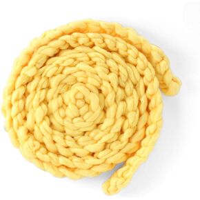 Matissa Newborn Baby Photography Props Braided Rope Basket Filler Photography Background Rug Blanket (Yellow) in Kuwait