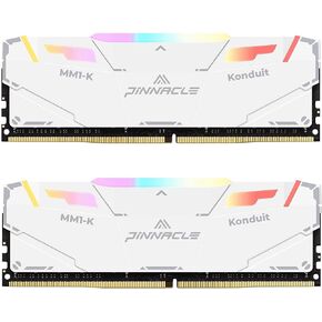 تايم تيك بيناكل كوندوي RGB 32GB KIT(2x16GB) DDR4 3200MHz PC4-25600 CL16-18-18-38 XMP2.0 كسر سرعة المعالج 1.35 فولت ثنائي التصنيف متوافق مع AMD وانتل وحدة ذاكرة كمبيوتر العاب الكمبيوتر المكتبي - ابيض
