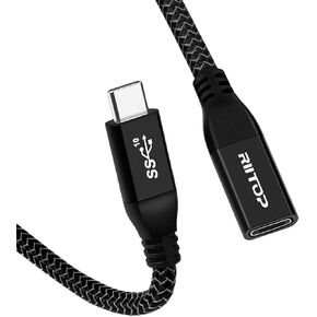 RIITOP USB C Extension Cable Short, USB-C Male to Female Extender Braided Cord for Nintendo Switch, MacBook Pro 7.8inch (Thunderbolt 3 Compatible) in Saudi Arabia