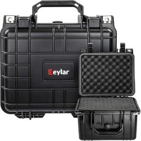 Eylar Small مقاس 10.62 بوصة، معدات عميقة، حقيبة كاميرا صلبة مقاومة للماء مع معايير TSA الرغوية (رمادي) in Kuwait