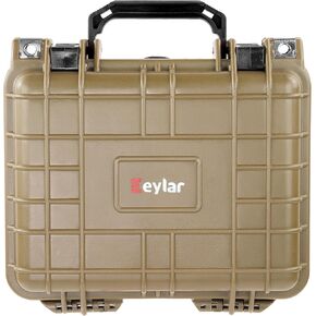 Eylar Small مقاس 10.62 بوصة، معدات عميقة، حقيبة كاميرا صلبة مقاومة للماء مع معايير TSA الرغوية (رمادي)