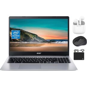 كمبيوتر محمول acer Chromebook 2023 Flagship خفيف الوزن، شاشة 15.6 بوصة عالية الدقة، معالج Intel Celeron N4020 ثنائي النواة (يصل إلى 2.80 جيجا هرتز)، ذاكرة الوصول العشوائي 4 جيجا، 64 جيجا eMMC، كاميرا ويب، واي فاي، بطارية طويلة، نظام التشغيل Chrome + Hubxc in Kuwait