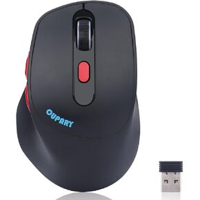 قطعة واحدة من ماوس قابلة لإعادة الشحن من OUPARY مع قطعة واحدة من ماوس USB Jiggler، يمكن استخدام الماوس لمدة نصف عام بشحنة واحدة، مناسب لاستخدام الكمبيوتر والفأرة. in Kuwait