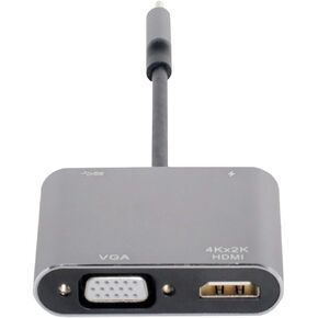 Cablecc USB 3.1 Type-C USB-C to HDMI Dual Ports 3.0 Hub SD TF Card Reader for PC Laptop