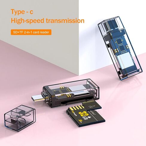 قارئ بطاقات SD USB للكمبيوتر الشخصي، بطاقة Micro SD الى محول USB، قارئ بطاقات USB مزدوج وUSB-C لقارئ بطاقة ذاكرة الكاميرا، قارئ بطاقات وانسورز للابتوب (عبوتان USB) in Saudi Arabia