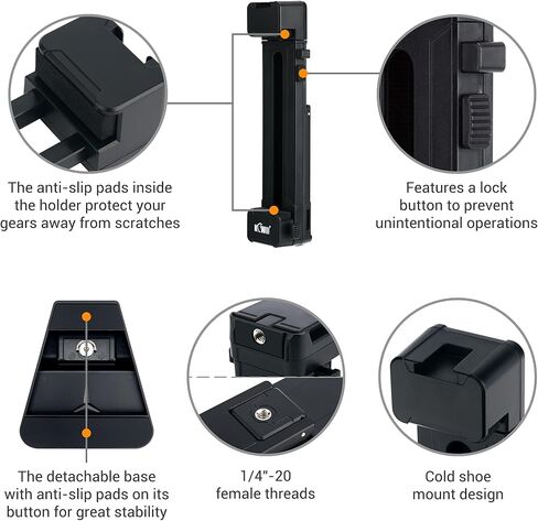 حامل ثلاثي القوائم للكمبيوتر اللوحي متعدد الاستخدامات 2 في 1 وحامل سطح المكتب، حامل ثلاثي القوائم للكمبيوتر اللوحي مع حذاء بارد لجهاز iPad Pro Air Mini، وأقراص النار، وأجهزة Samsung Galaxy Tab لاستخدامها على حامل ثلاثي الأرجل وعصا السيلفي والمكتب in Kuwait