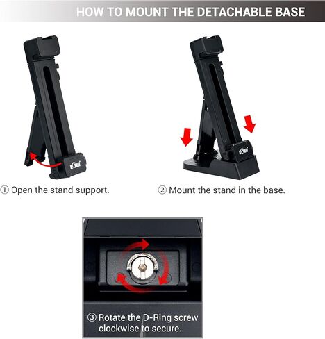 حامل ثلاثي القوائم للكمبيوتر اللوحي متعدد الاستخدامات 2 في 1 وحامل سطح المكتب، حامل ثلاثي القوائم للكمبيوتر اللوحي مع حذاء بارد لجهاز iPad Pro Air Mini، وأقراص النار، وأجهزة Samsung Galaxy Tab لاستخدامها على حامل ثلاثي الأرجل وعصا السيلفي والمكتب in Kuwait