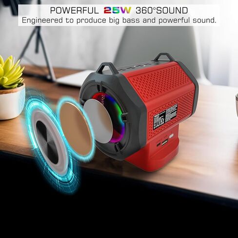 YEX-BUR مكبر صوت لاسلكي محمول لميلووكي m18 18 فولت بطارية لاسلكية خفيفة الوزن صغيرة في الهواء الطلق لمواقع العمل وحفلات السفر in Kuwait