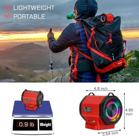 YEX-BUR مكبر صوت لاسلكي محمول لميلووكي m18 18 فولت بطارية لاسلكية خفيفة الوزن صغيرة في الهواء الطلق لمواقع العمل وحفلات السفر in Kuwait