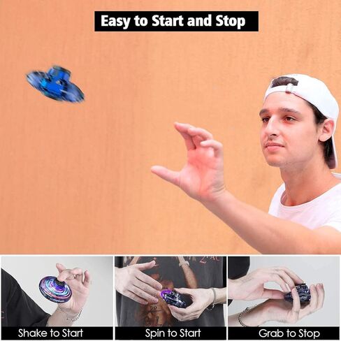 SUPERLIT Flying Spinner، طائرات بدون طيار تعمل يدويًا للأطفال والكبار، لعبة طائرة UFO in Kuwait