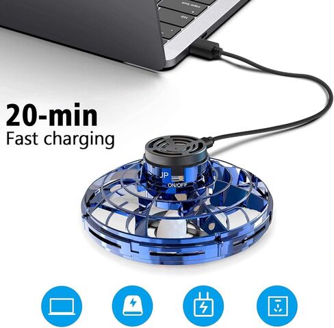 SUPERLIT Flying Spinner، طائرات بدون طيار تعمل يدويًا للأطفال والكبار، لعبة طائرة UFO in Kuwait