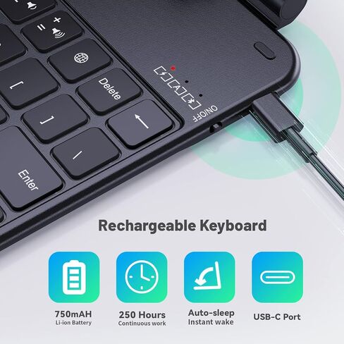 حافظة لوحة مفاتيح بحامل ناتئ مغناطيسي عائم من Seenda لجهاز iPad Pro 11، حافظة لوحة مفاتيح بإضاءة خلفية بلوتوث 7 ألوان لجهاز iPad Pro 11 بوصة الجيل الثالث/الثاني/الأول/الجيل الرابع من iPad Air، بطارية 800 مللي أمبير في الساعة in Saudi Arabia