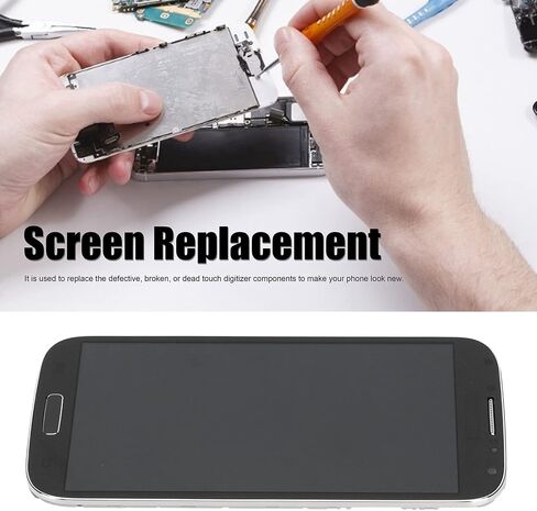 استبدال شاشة LCD، مجموعة استبدال محول رقمي لشاشة LCD للهاتف مع مجموعة أدوات إصلاح التفكيك، لهاتف Samsung Galaxy S4 (أبيض) in Kuwait