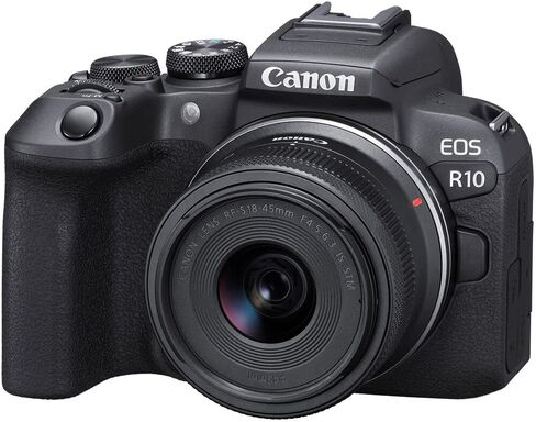 كاميرا Canon EOS R10 بدون مرآة (5331C002) + شاشة 4K + Rode VideoMic + بطاقة SD قوية سعة 64 جيجابايت من سوني + حقيبة + شاحن + 3 بطاريات LPE17 + قارئ بطاقات + ضوء LED + برنامج Corel للصور + المزيد (متجدد) in Saudi Arabia