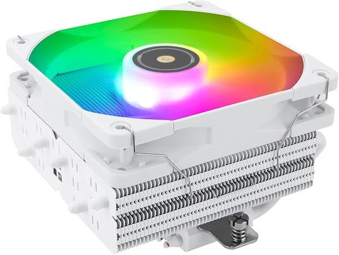 Thermalright SI-100 White ARGB CPU Air Cooler, 6×6mm Heat Pipes,120mm PWM Quiet Fan CPU Cooler with S-FDB V2.0 Bearing, AGHP 3.0 Technology, for AMD AM4 AM5/Intel 1150/1151/1200/1700/2066, PC Cooler in Saudi Arabia