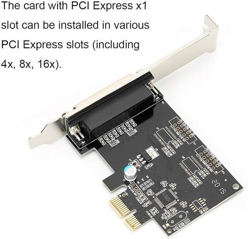 LPT Card, PCIE to Parallel Port Card Print Port LPT PCI E LPT Printer Card Adapter DB25 for Printers and Programmers, Support for Windows and Linux in Kuwait