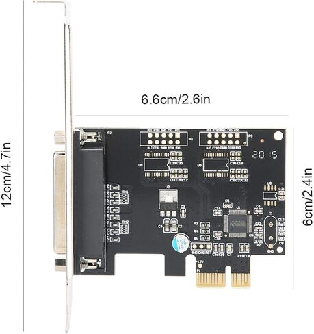 LPT Card, PCIE to Parallel Port Card Print Port LPT PCI E LPT Printer Card Adapter DB25 for Printers and Programmers, Support for Windows and Linux in Kuwait