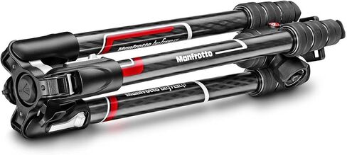 مانفروتو حامل ثلاثي القوائم متطور للسفر من بي فري MKBFRTC4GT-BHUS، قفل دوار برأس كروي لكانون، نيكون، سوني، DSLR، CSC، بدون مراة، حتى 10 كجم، خفيف الوزن مع شنطة ثلاثية القوائم، كربون، اسود/ فضي in Kuwait