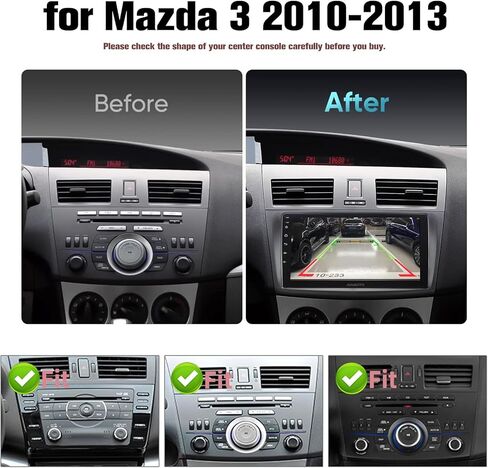 ستيريو راديو سيارة اندرويد 12 لسيارة مازدا 3 2010-2013، تشغيل لاسلكي بنظام اندرويد تلقائي ونظام تحديد المواقع GPS وشاشة IPS 9 انش وبلوتوث وتحكم في عجلة القيادة وراديو اف ام وايه ام وواي فاي 2+32GB in Kuwait