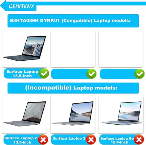 استبدال بطارية CENIFENX G3HTA036H DYNK01 لجهاز Microsoft Surface Laptop 1 وبطارية Surface Laptop 2، موديل 1769 13.5 بوصة 45.2Wh، 7.57V، 5970mAh (ليس لجهاز Surface Laptop 2 Gen Model 1782 13.5 بوصة) in Kuwait