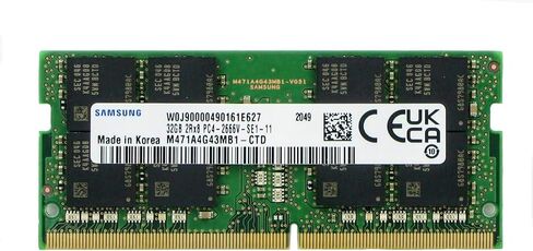 Samsung 32GB DDR4 PC4-21300, 2666MHZ 260 PIN SODIMM 1.2V CL 19 Laptop Ram Memory Module M471A4G43MB1-CTD in Saudi Arabia