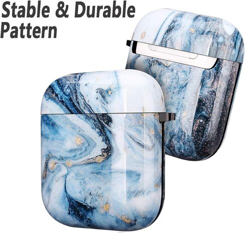 Airpods Case - LitoDream Camo Protective Hard Case Cover Skin Portable & Shockproof Women Girls Men with Keychain for Apple Airpods 2/1 Charging Case (Camouflage, Matted Surface) in Kuwait
