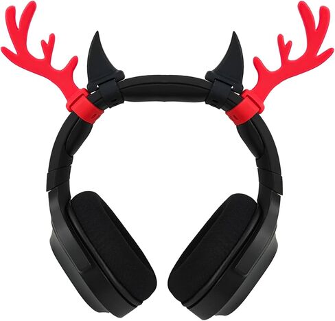 Christmas Reindeer Antlers Gaming Headphoe Decor, Elk Deer Horns Cosplay Props, Deer Antler Ears Headphone Attachment in Kuwait