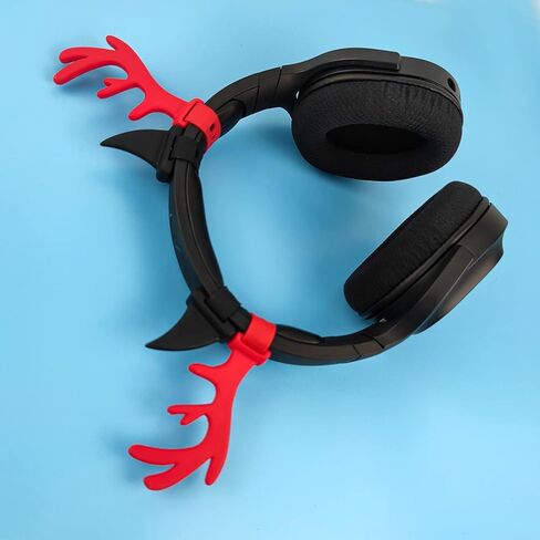 Christmas Reindeer Antlers Gaming Headphoe Decor, Elk Deer Horns Cosplay Props, Deer Antler Ears Headphone Attachment in Kuwait