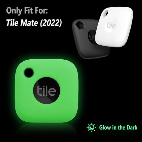 Geiomoo Silicone Case Compatible with Tile Mate 2022, Protective Cover with Carabiner (Luminous Green) in Saudi Arabia