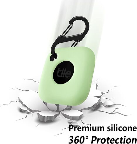 Geiomoo Silicone Case Compatible with Tile Mate 2022, Protective Cover with Carabiner (Luminous Green) in Saudi Arabia