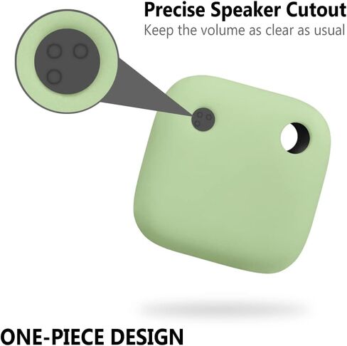 Geiomoo Silicone Case Compatible with Tile Mate 2022, Protective Cover with Carabiner (Luminous Green) in Saudi Arabia